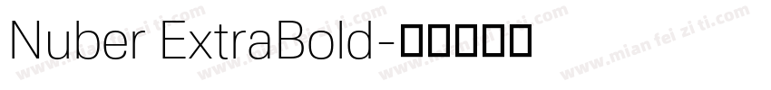 Nuber ExtraBold字体转换